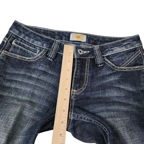 Antik Denim Jeans Womens 26 Blue Bootcut‎ Low Rise Embroidered Boho Festival - Picture 13 of 14